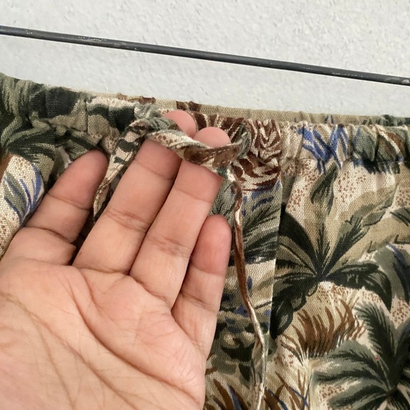 Vintage Tantrums Safari Animal Print Midi Skirt M Stretch Waist Pockets Country - Picture 4 of 11